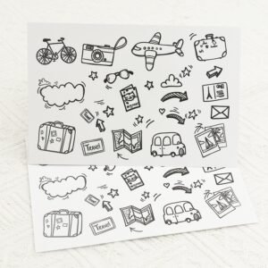 Black & White Cartoon Traveling Graffiti Sticker