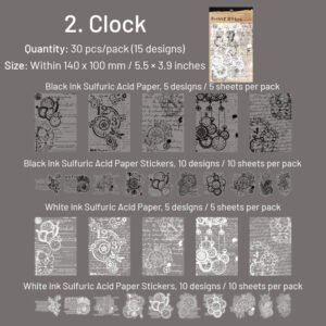 black and white scrapbook paper text manuscript butterfly note musical flower sku 2