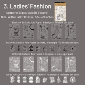 black and white scrapbook paper text manuscript butterfly note musical flower sku 3
