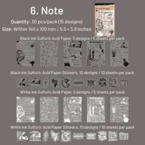 black and white scrapbook paper text manuscript butterfly note musical flower sku 6