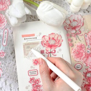 blooming flower clear pet sticker b4