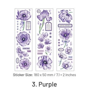 blooming flower clear pet sticker sku 3