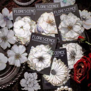 Blooming Flowers in the Dark Night Hot Stamping Flowers Clear Transparent Stickers