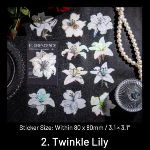 blooming flowers in the dark night hot stamping flowers pet stickers sku 2