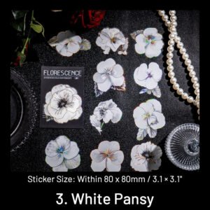blooming flowers in the dark night hot stamping flowers pet stickers sku 3