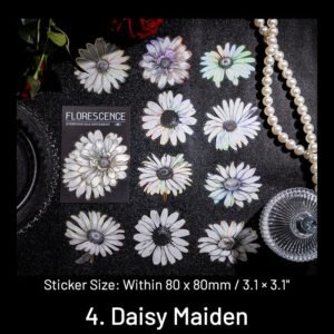 blooming flowers in the dark night hot stamping flowers pet stickers sku 4