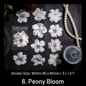 blooming flowers in the dark night hot stamping flowers pet stickers sku 6