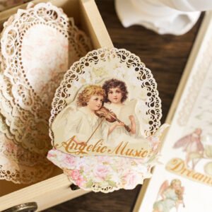 blooming period series floral hollow lace paper b1