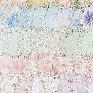 blooming period series floral hollow lace paper b3