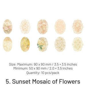 blooming period series floral hollow lace paper sku 5