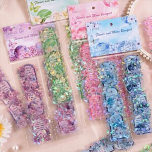 Blossom Banquet Floral Clear Transparent Sticker Pack