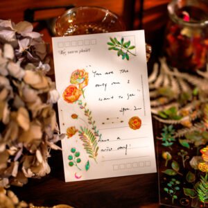 blossom garden vintage floral plant sticker b3