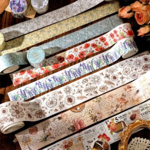 Blossom Wonderland Vintage Watercolor Floral Washi Tape