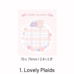 blossoming cherry kawaii message memo note paper sku 1