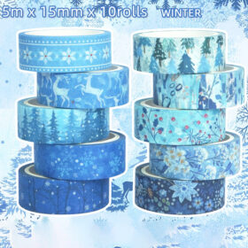 Blue Ice and Snow Washi Tape Set