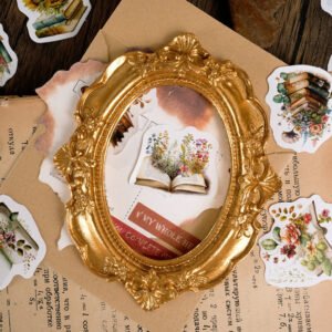 book and library theme stickers b