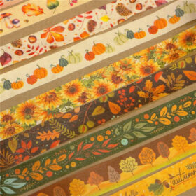 Botanical Autumn Washi Tape Set (10 Rolls)