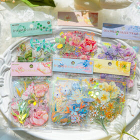 Botanical Floral Gold Foil Vinyl Stickers