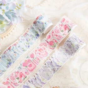 Bottle and Flower Rolled Washi Stickers