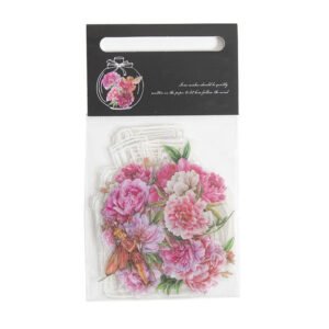 bottle pet stickers mushroom tulip daisy flower rose butterfly hydrangea leaf b7