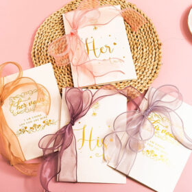 Bowknot Wedding Vow Card