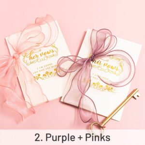 bowknot wedding vow card sku 2