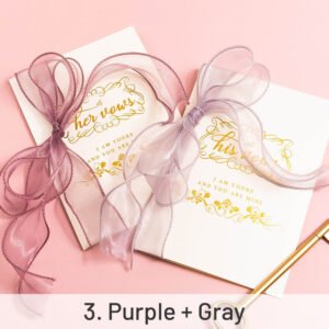 bowknot wedding vow card sku 3