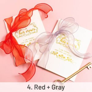bowknot wedding vow card sku 4
