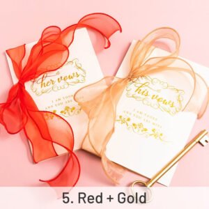 bowknot wedding vow card sku 5