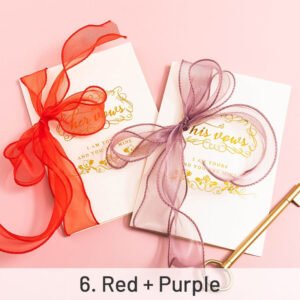 bowknot wedding vow card sku 6