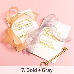 bowknot wedding vow card sku 7