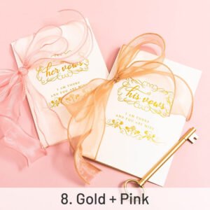 bowknot wedding vow card sku 8