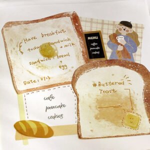 bread shaped sticky notes 30pcs b5