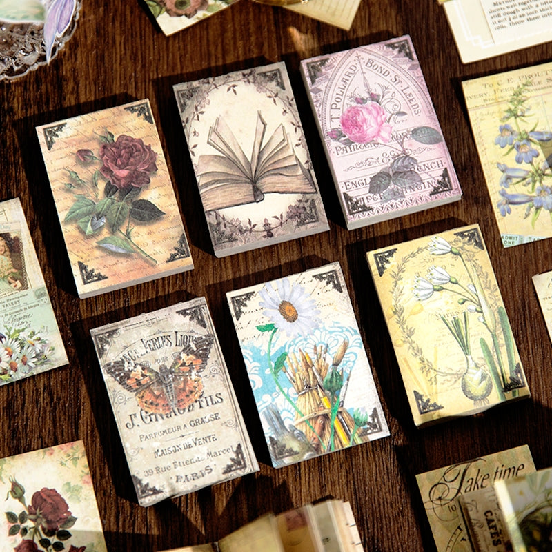 breeze and floral series vintage plant decorative paper a