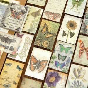 breeze and floral series vintage plant decorative paper b2