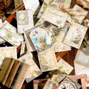 breeze and floral series vintage plant decorative paper b3