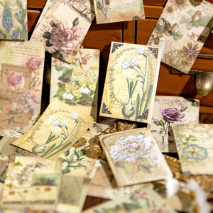 breeze and floral series vintage plant decorative paper b4
