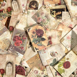 breeze and floral series vintage plant decorative paper b5