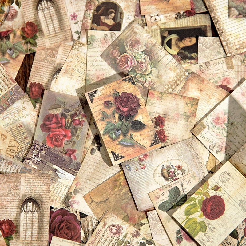 breeze and floral series vintage plant decorative paper b5