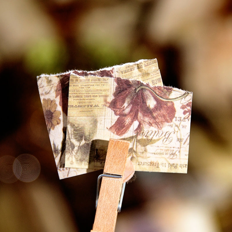 breeze and floral series vintage plant decorative paper c