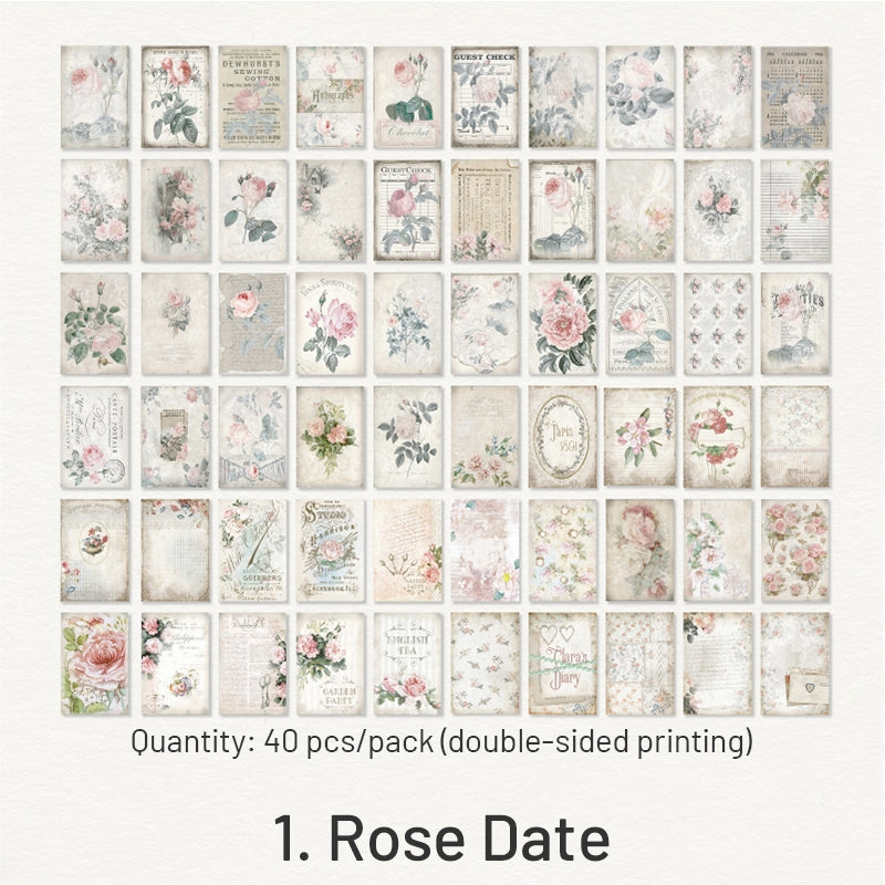 breeze and floral series vintage plant decorative paper sku 1