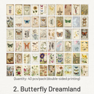 breeze and floral series vintage plant decorative paper sku 2