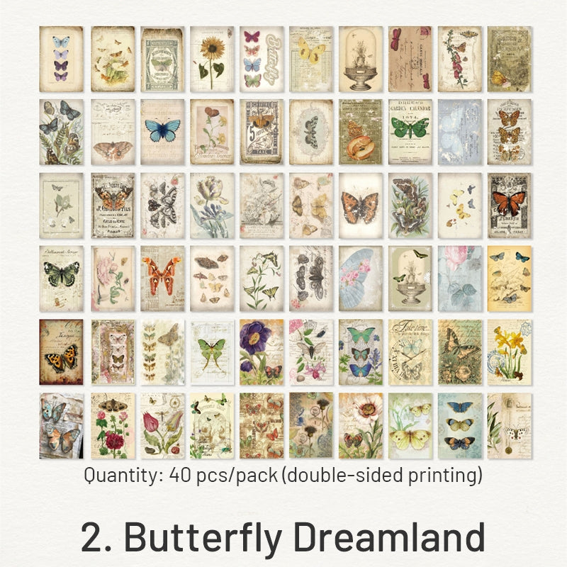 breeze and floral series vintage plant decorative paper sku 2