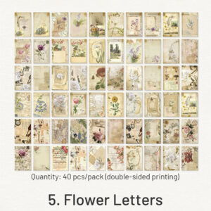 breeze and floral series vintage plant decorative paper sku 5