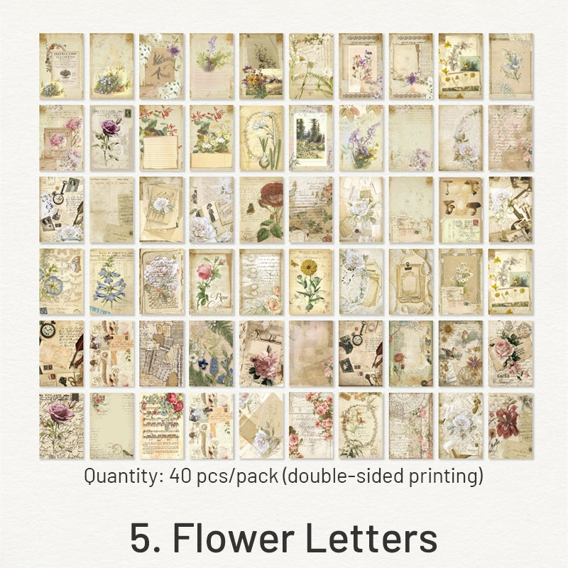 breeze and floral series vintage plant decorative paper sku 5