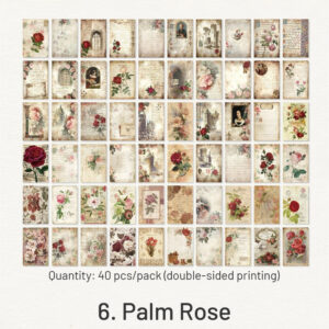 breeze and floral series vintage plant decorative paper sku 6