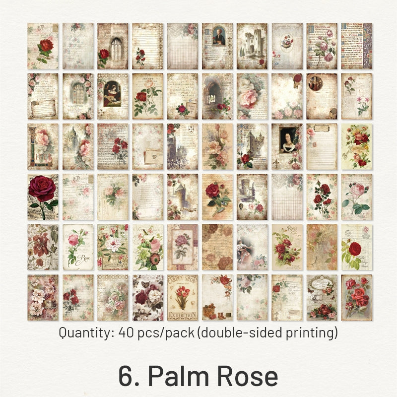 breeze and floral series vintage plant decorative paper sku 6