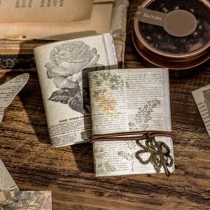 brief history of books vintage pages sticker pack b5