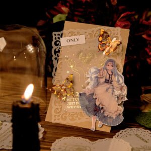 brilliant stars vintage hot stamping lace background paper b