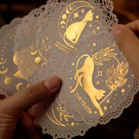 Brilliant Stars Vintage Hot Stamping Lace Background Paper